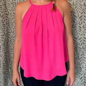 Francesca's Alya Hot Pink Flowy Blouse